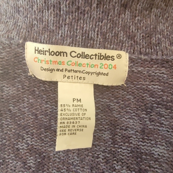 Heirloom Collectibles Zip Up Snowflake Ugly Sweater Size PM - Picture 7 of 11